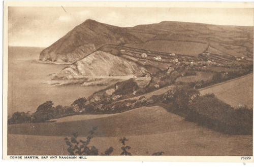 Postcard combe martin bay - -,