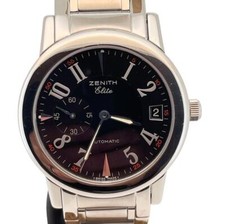 Zenith Elite Port Royal Black Dial Stainless Steel Watch