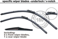 FIAT PUNTO 2006-2020 Front and Rear Brand New Window Windscreen WIPER BLADES