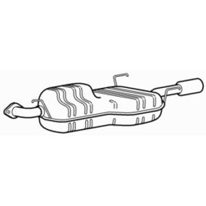 Quality rear exhaust silencer - rear,