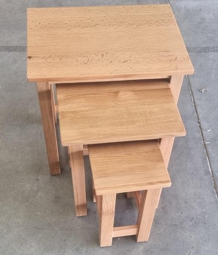 Solid oak small - 3, nested