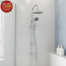Round Shower Riser Kit Chrome