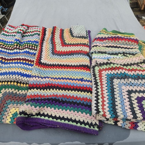 Colorful crocheted granny - colorful,