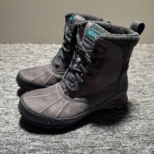Ahnu Teva Boots Womens Size UK5 Grey Lilac Waterproof Vibram Insulated Hiking