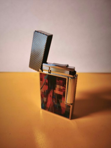 Dupont brass gas lighter - st,