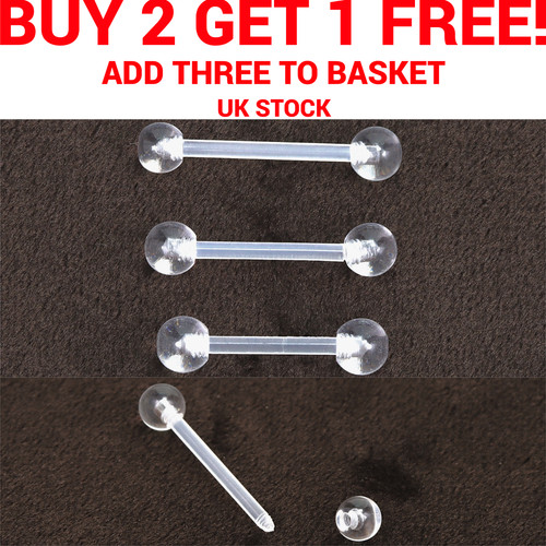 Tongue bar clear retainer - bar, stud