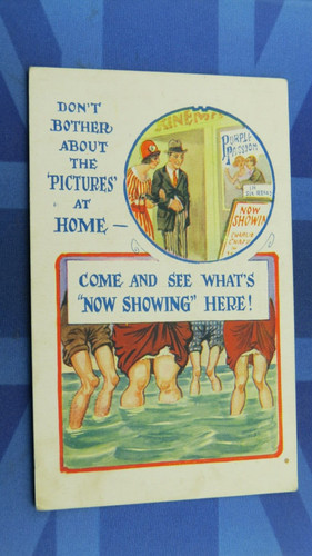 Saucy comic postcard 1920s - postcard,