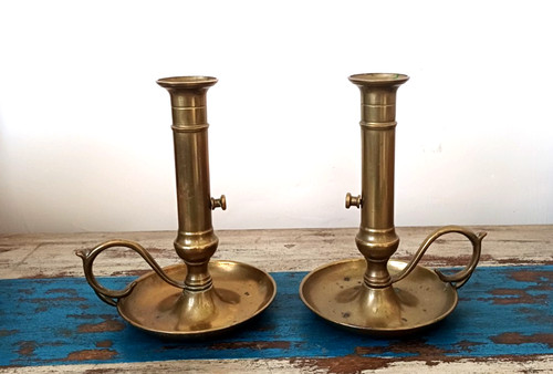 Pair 1930s french - pair, brass