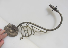 Victorian Brass Gas Wall Light Sconce Lamp Antique Old Vintage Art Nouveau