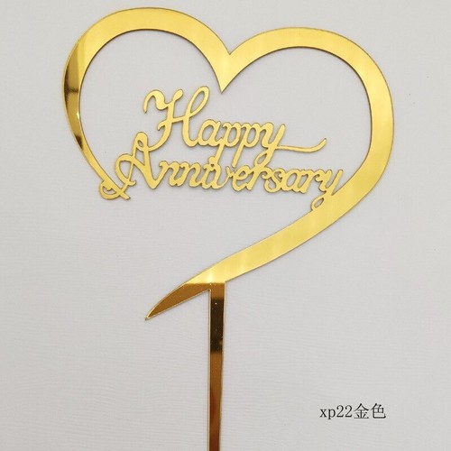 Acrylic cake topper happy - acrylic,