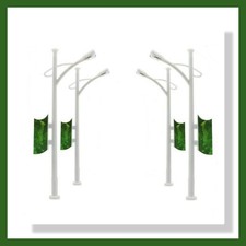 Street Lamp with Light-up Sign - Height 98mm - 6v - Suitable for OO Gauge (4pcs)