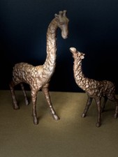 Pair of Bronze Giraffe