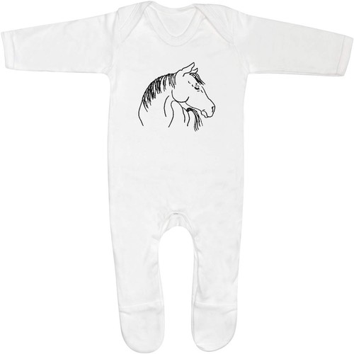 Horse looking around baby - 'horse,