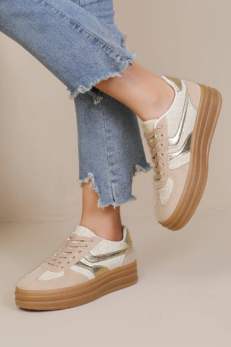 Women casual faux suede lace - faux,