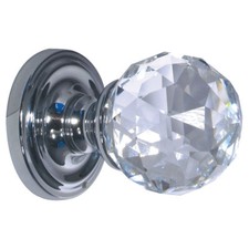 Faceted Crystal Mortice Knob