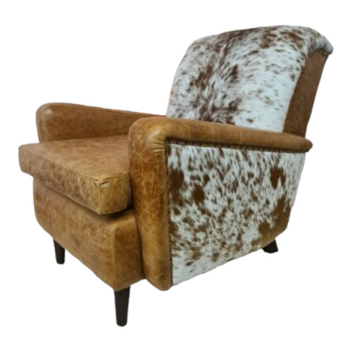 Brown genuine cow hide - genuine,