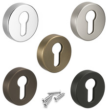 Pair of Euro Profile Keyhole Cover Escutcheon for Euro Cylinder by Decoranddecor