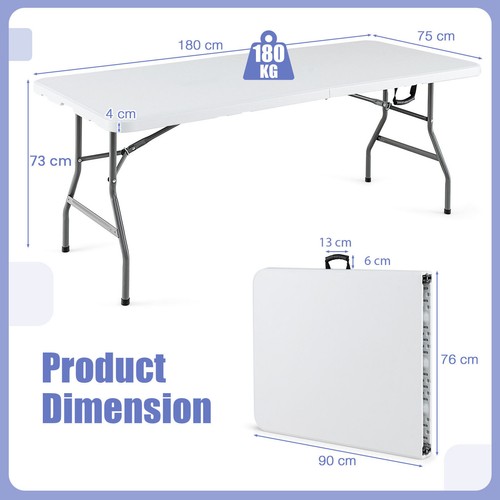 Folding utility table 180cm - folding,