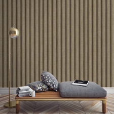 Brown Bronze Stripe Wallpaper