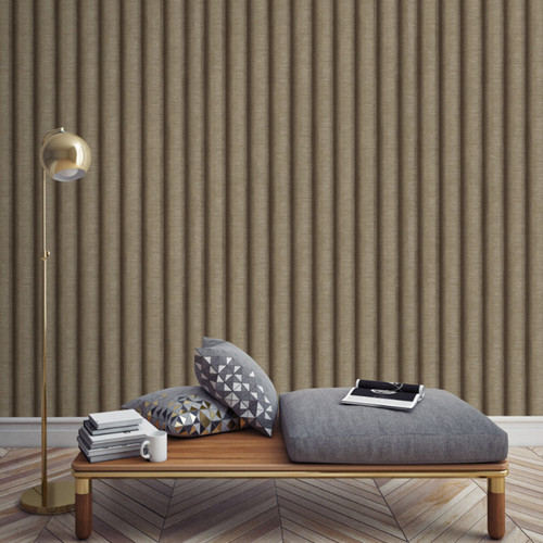 Brown bronze stripe wallpaper - brown,