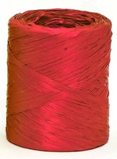 Raffia Ribbon 200m Roll - Red