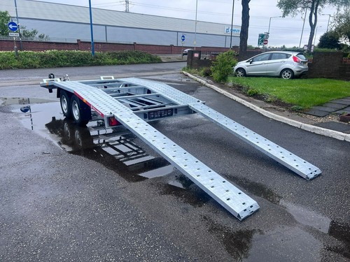 New car transporter trailer - car,