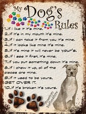 MY DOG'S RULES RETRO STYLE