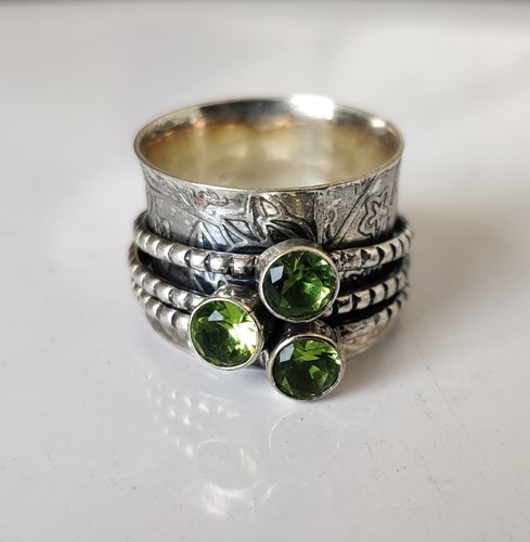 Peridot ring 925 - ring, sterling