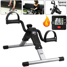 Folding Pedal Exerciser Mini Arm Leg LCD Exercise Bike Foot Hand Cycle Peddler