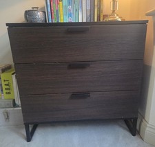 IKEA Trysil Brown 3-Drawer Chest Of Drawers Cabinet
