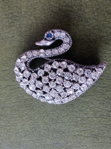 Vintage swarovski crystal swan - swarovski,