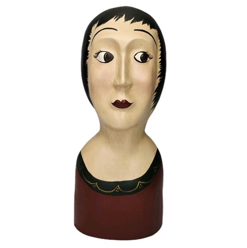 Vintage wooden mannequin head - vintage,