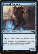 MTG - COMMON REGULAR -M15: NM- RESEARCH ASSISTANT 077/269
