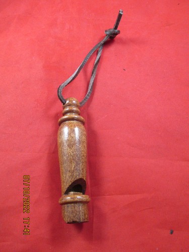 Oak lathe turned wood whistle - oak,