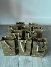 10 X CHANEL Hard Paper Gold GIFT BAGS Small Size 18cm X 10cm NEW