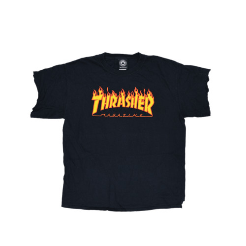 Thrasher men black crew - crew, neck