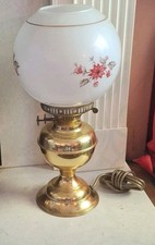 Vintage 41 cm Brass Oil Lamp
