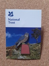 National Trust LONGSHAW Merlin Charity Pin Badge RSPB Interest