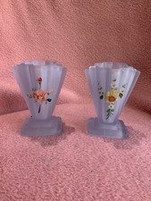 Pair vases vintage Bagley