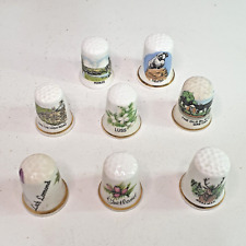 Vintage Scotland Scottish Thimbles Collection of 8 Thimbles