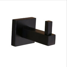 Black Bathroom Kitchen Wall Towel Coat Hook Square Hanger Stainless Steel Hooks