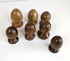 Assortment Wooden Finials Handles Vintage Curtain Rod Mahogany Etc 7-9cm Tall