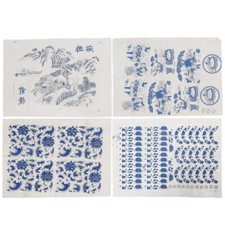  4 Sheets Transfer Paper Ceramic Decal Pottery Transfers Decals Underglaze