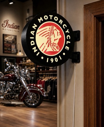 Indian motorcycle double sided - double,