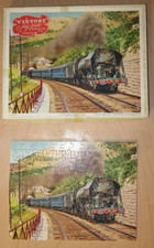 Victory Steam Train Vintage Wooden Jigsaw Puzzle, 125 pieces, complete T.P.3