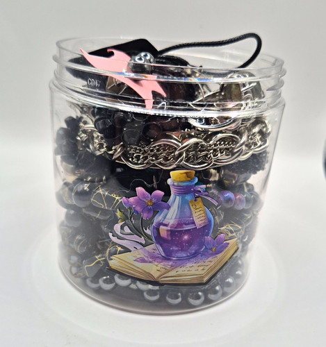 Black silver jewellery - black, jar