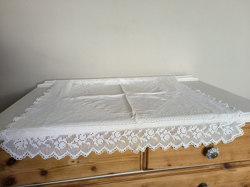 Vtg white crochet cotton - crochet,