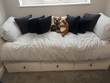 IKEA Hemnes Sofa Bed with Storage In White