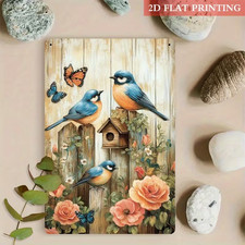Metal Bluebird Plaque Garden