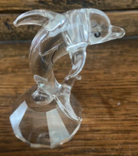 Vintage glass little dolphin - vintage,